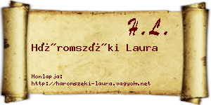 Háromszéki Laura névjegykártya