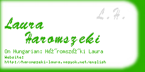 laura haromszeki business card